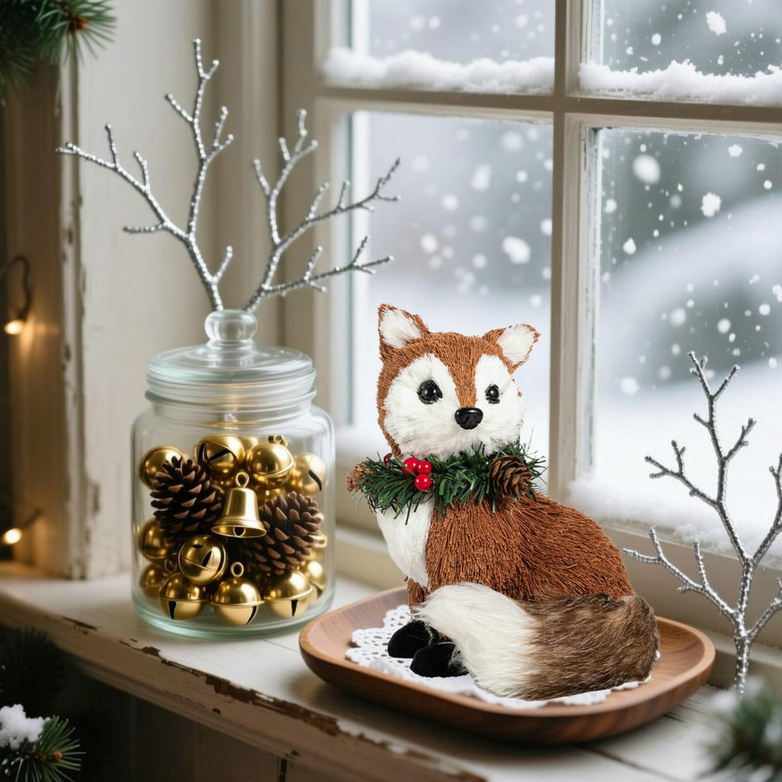 Amazon.com : naturevibe 8.3 Inches Sisal Fox Figurine for Rustic